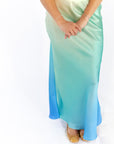 Cecelia Ombre Satin Skirt