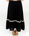 Afterglow Lace Accent Skirt · Black