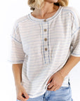 Whiley Striped Henley Tee