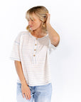 Whiley Striped Henley Tee