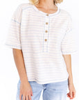 Whiley Striped Henley Tee