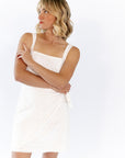 Tuck Lace Wrap Dress