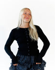 Nara Button Up Scalloped Cardigan