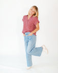 Eva Striped Button Up Top