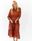 Amber Satin Midi Dress