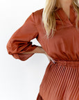 Amber Satin Midi Dress
