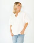 Ruthie Split Neck Top