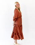 Amber Satin Midi Dress