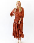 Amber Satin Midi Dress