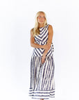 Bodie Contrast Striped Maxi Dress