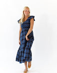 Noah Plaid Smocked Midi Dress
