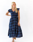 Noah Plaid Smocked Midi Dress