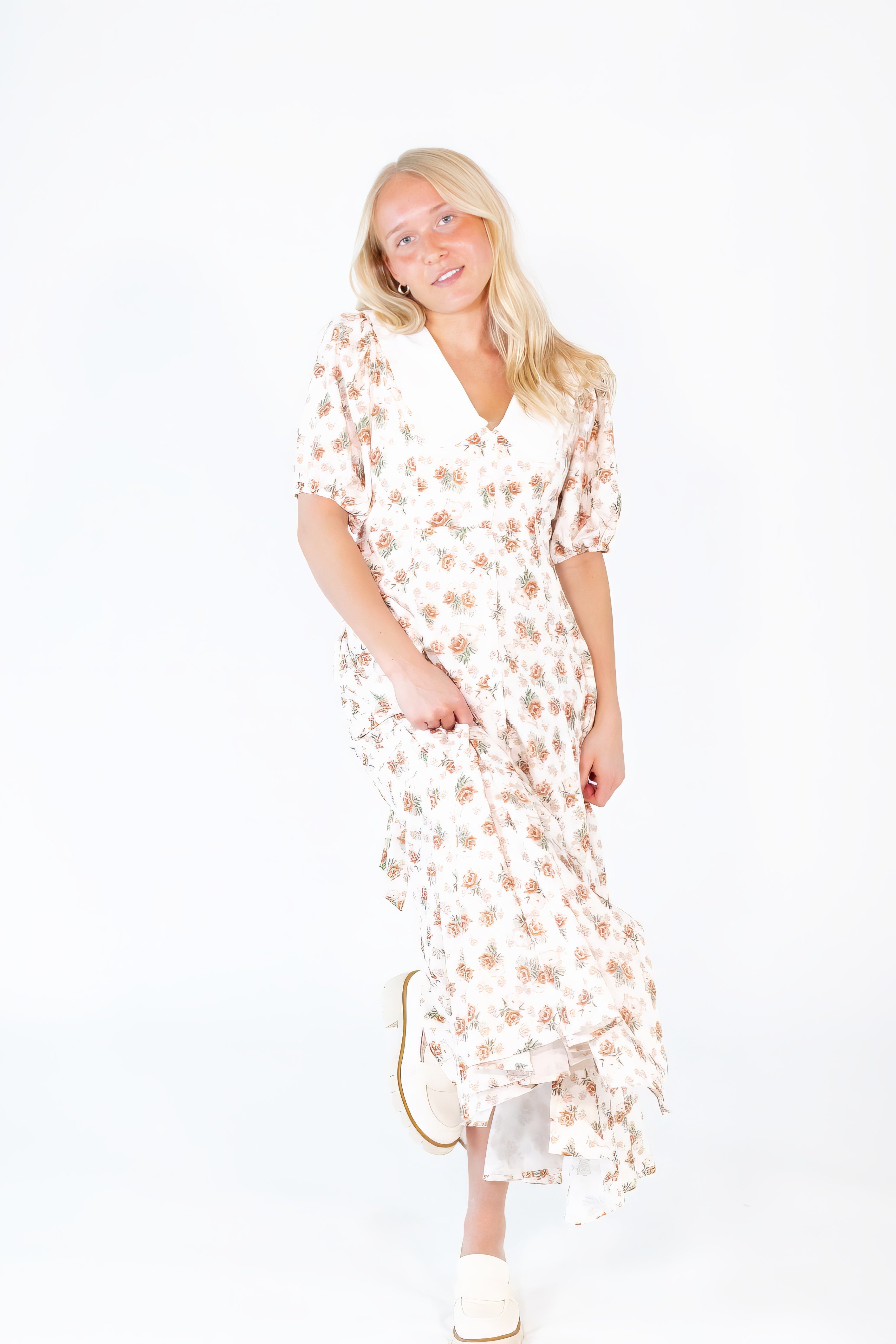 Ganni Oversized Collar Dress