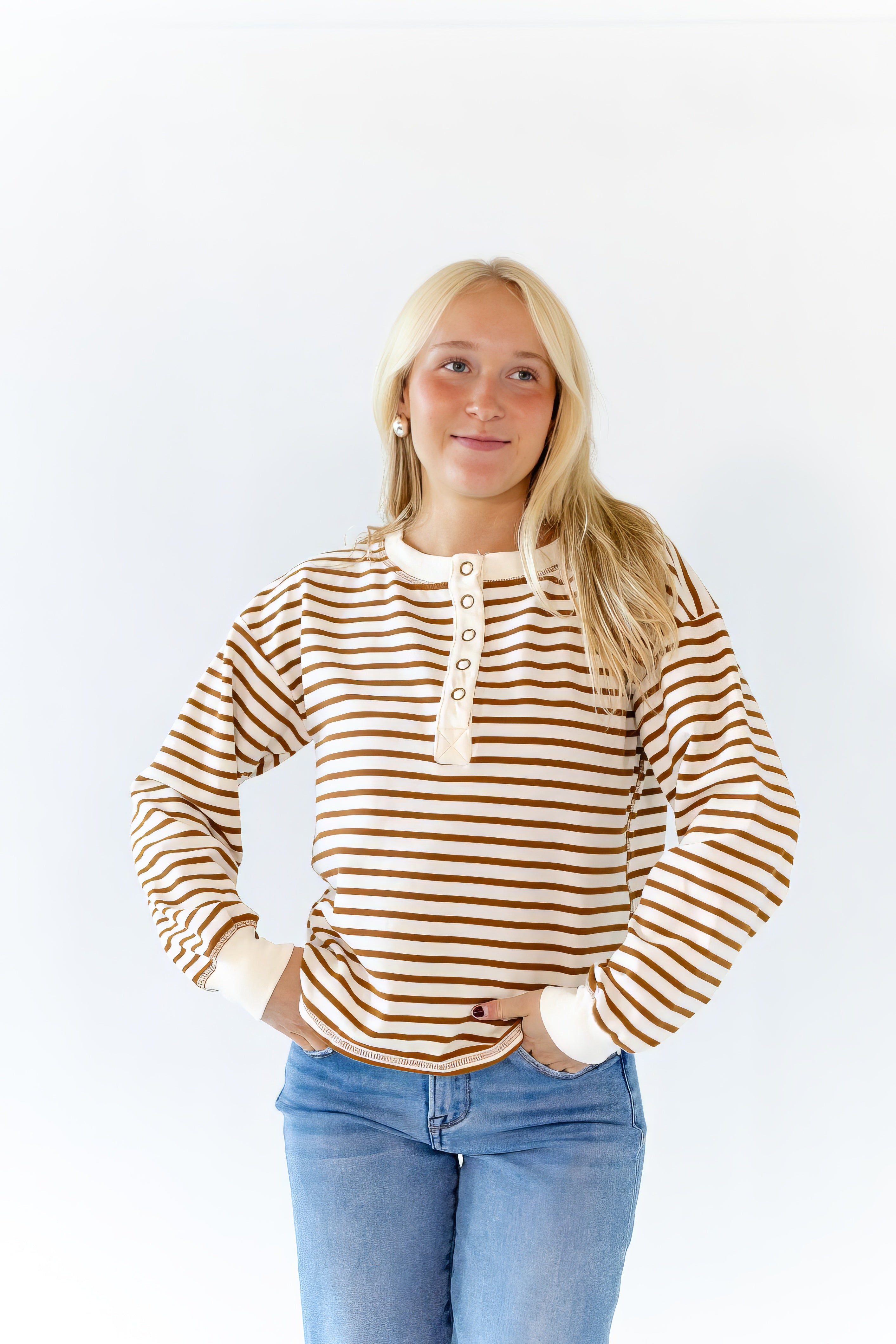 Bezel Snap Button Henley