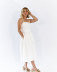 Arcan Shirred Detail Midi Dress