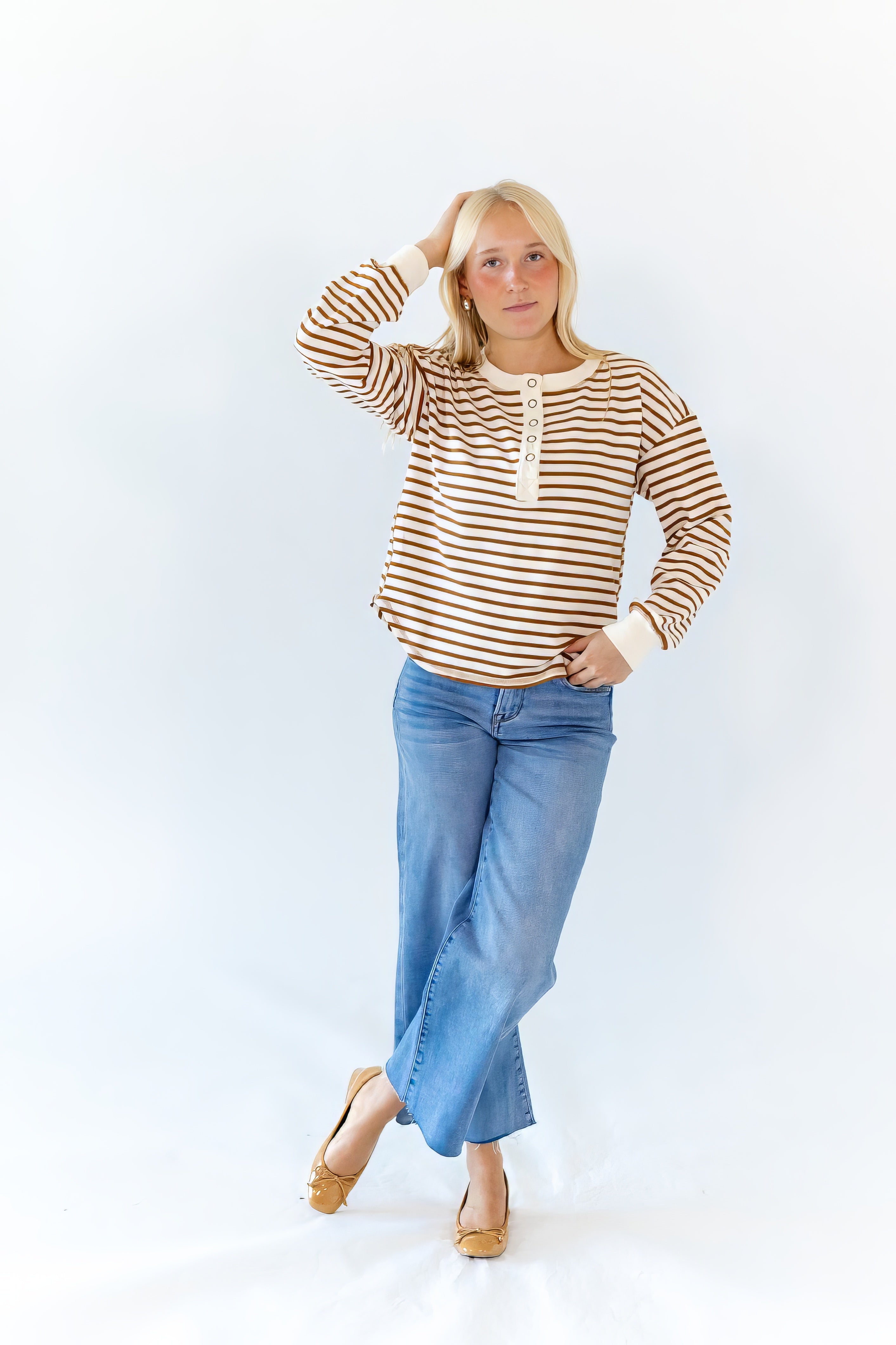 Bezel Snap Button Henley