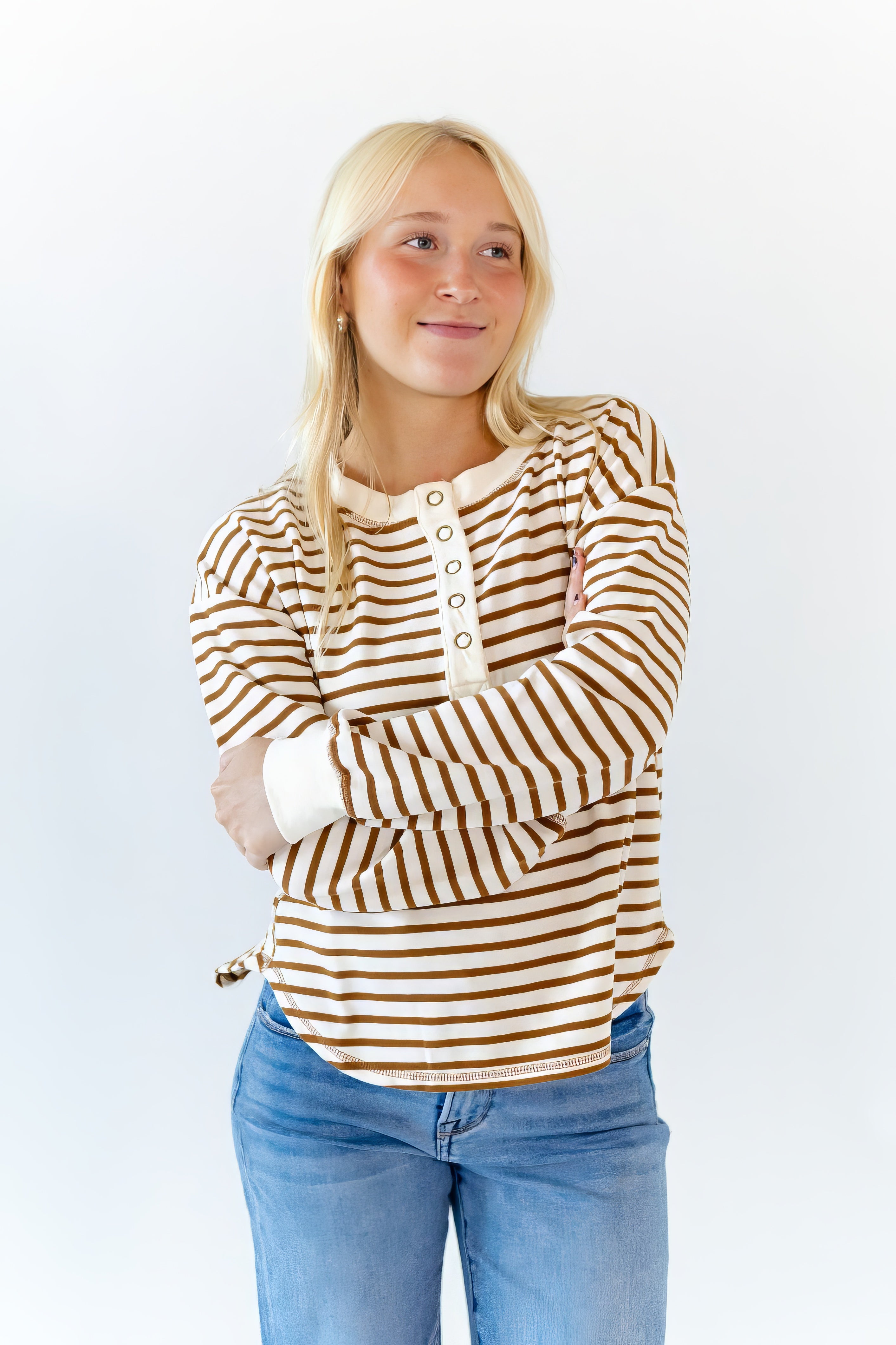 Bezel Snap Button Henley