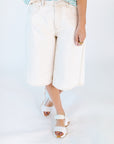 Boyfriend Denim Jorts ・White