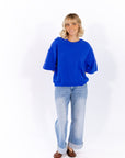 Hana Knit Top · Cobalt
