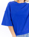 Hana Knit Top · Cobalt