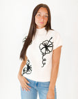 Mitsy Floral Knit Top · Cream