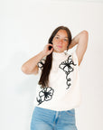 Mitsy Floral Knit Top · Cream