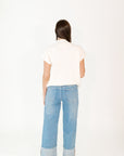 Mitsy Floral Knit Top · Cream