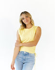 Kit Ruched Side Tank · Butter