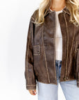 Allegra Zip-Up Bomber Jacket
