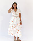Nappa Embroidered Tiered Dress
