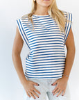 Leenah Striped Muscle Tee