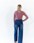 Riley Mineral Washed Henley · Maroon
