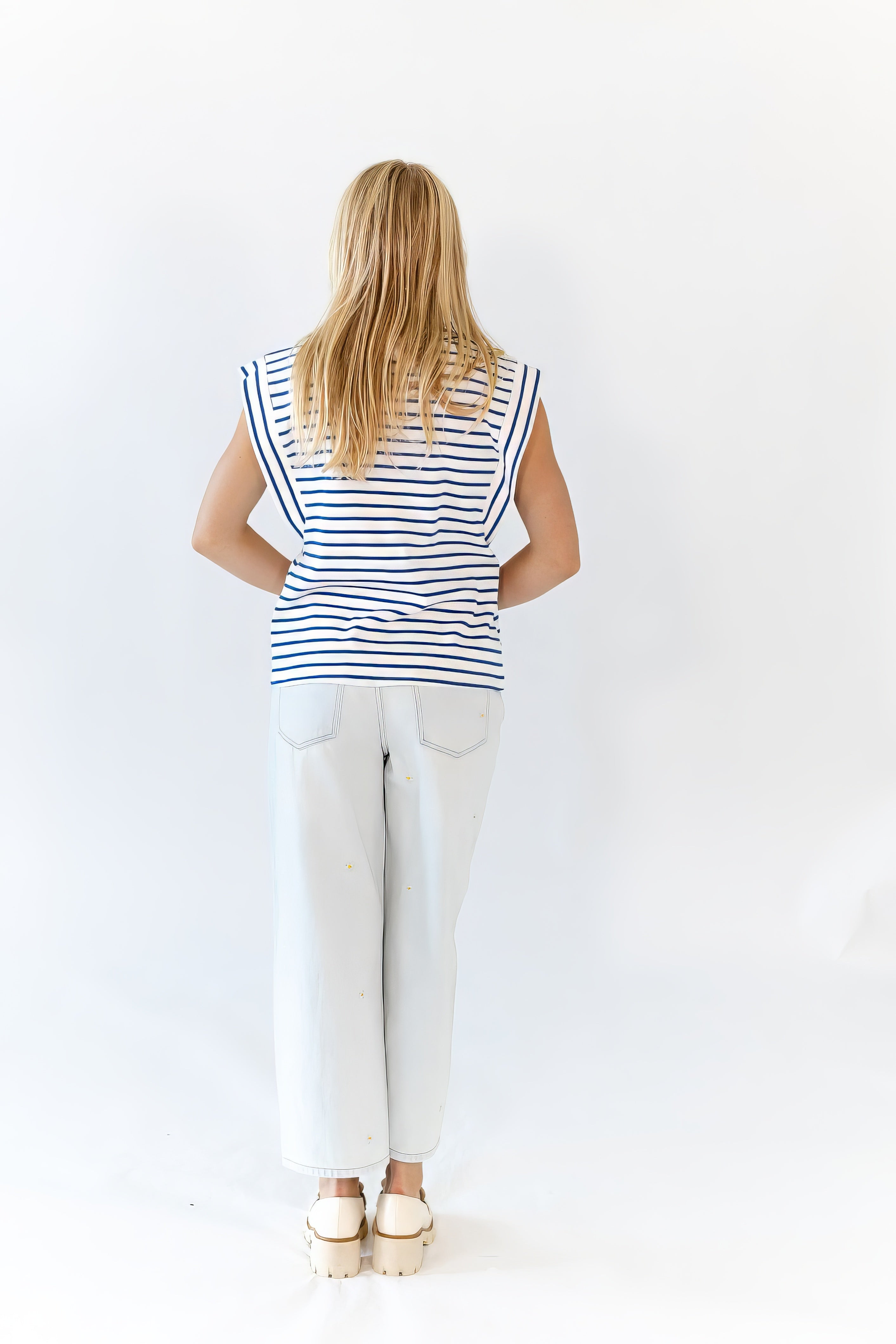 Leenah Striped Muscle Tee