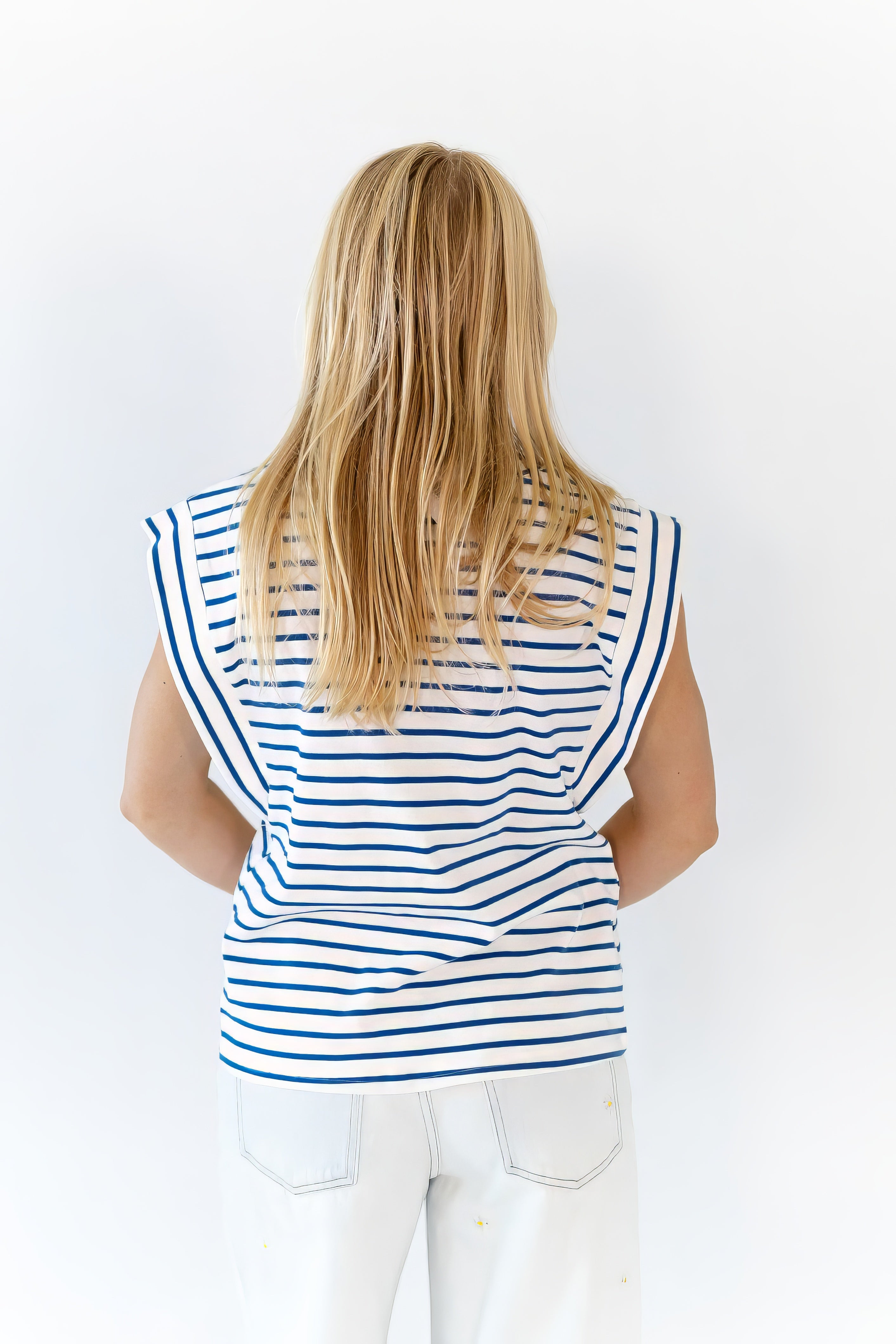 Leenah Striped Muscle Tee