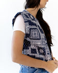 Alma Bandana Print Quilted Vest