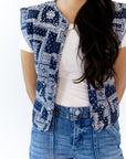 Alma Bandana Print Quilted Vest