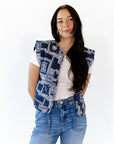 Alma Bandana Print Quilted Vest