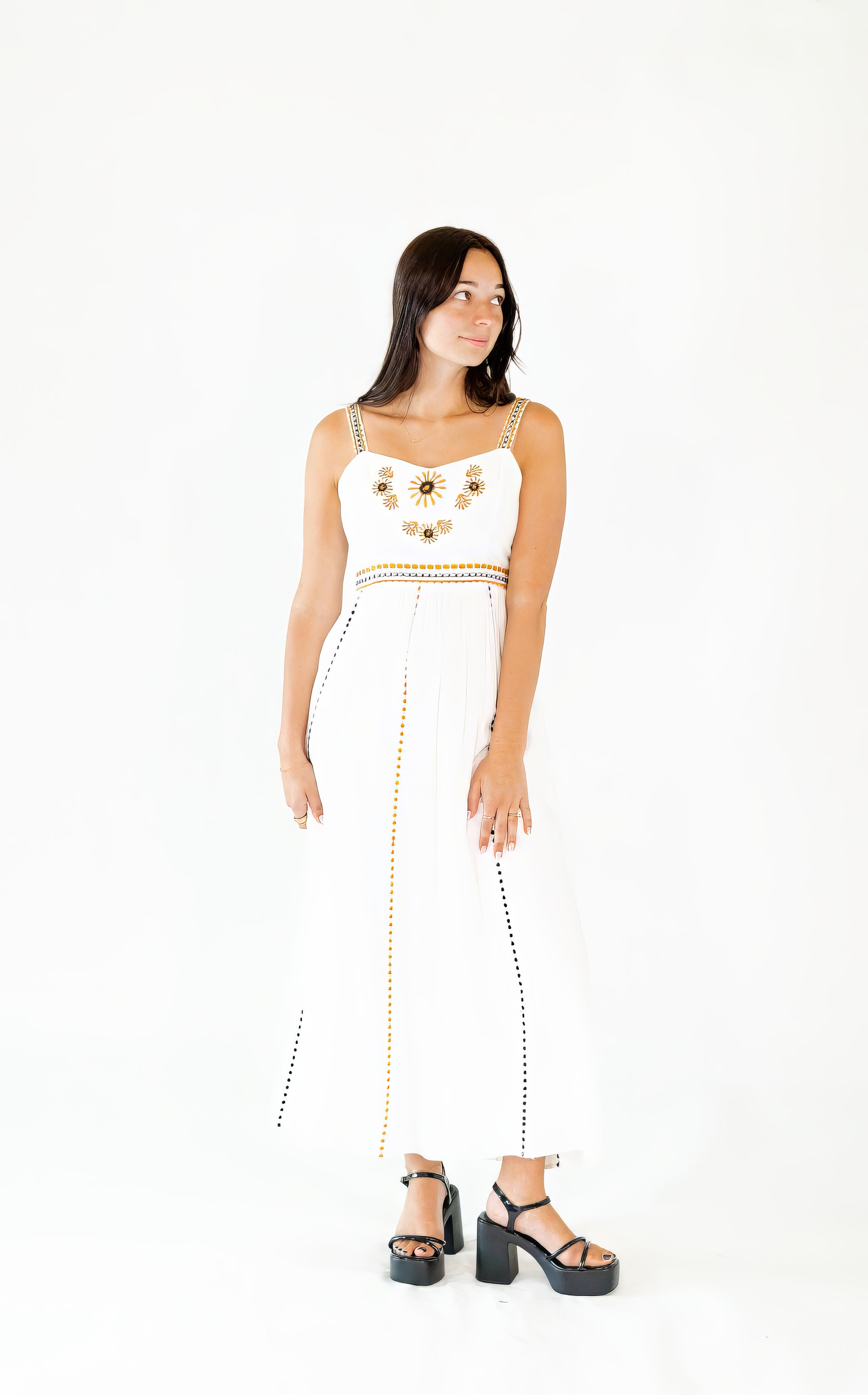 fontana high low ruffle lace maxi dress Zelda Printed Ruffle High Low Dress – VICI