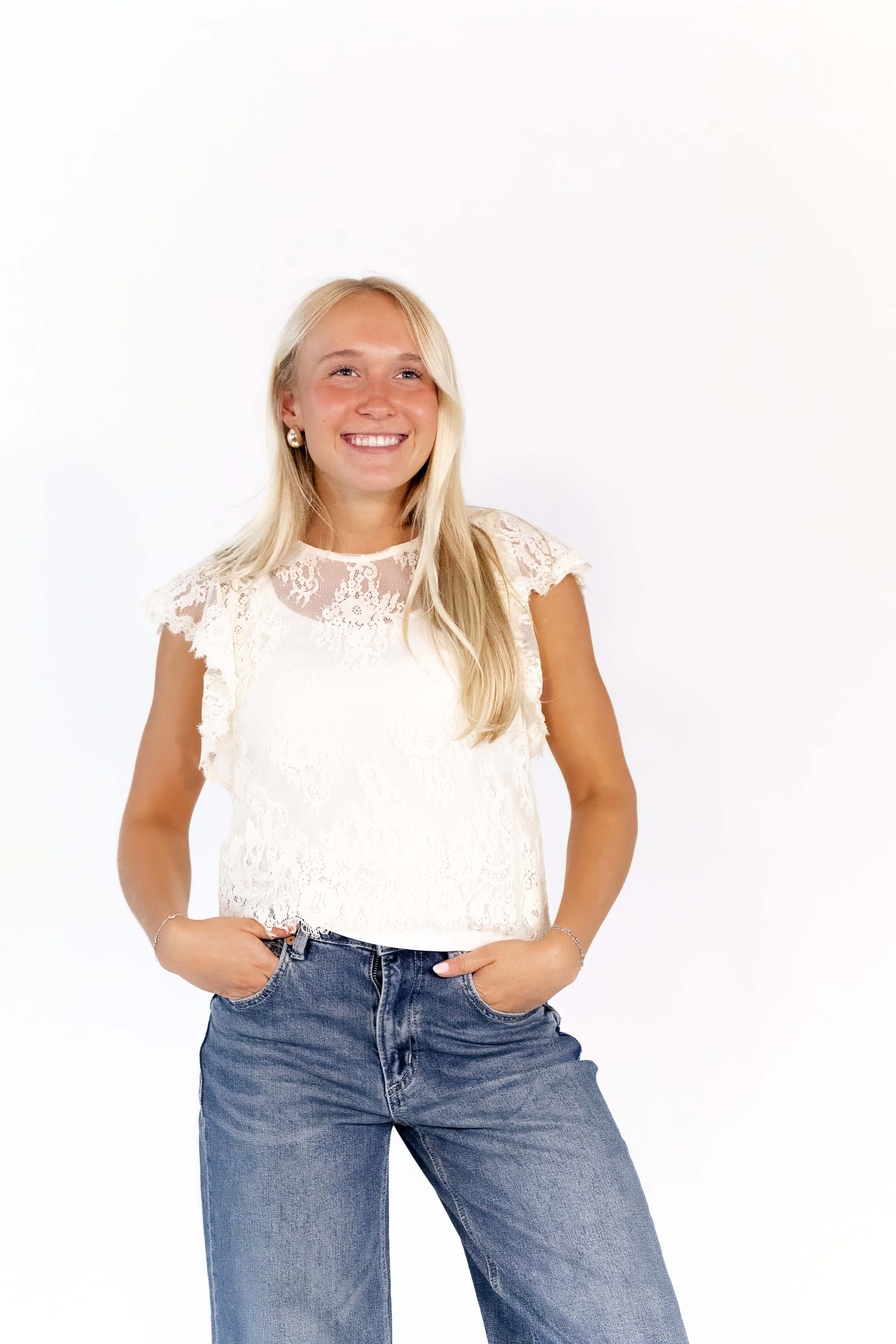 Shiloh Sheer Lace Top – Twirl Boutique