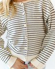 Ayo Striped Cardigan · Cream