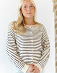 Ayo Striped Cardigan · Cream