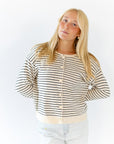 Ayo Striped Cardigan · Cream