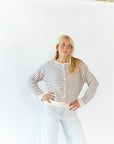 Ayo Striped Cardigan · Cream