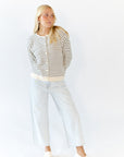 Ayo Striped Cardigan · Cream
