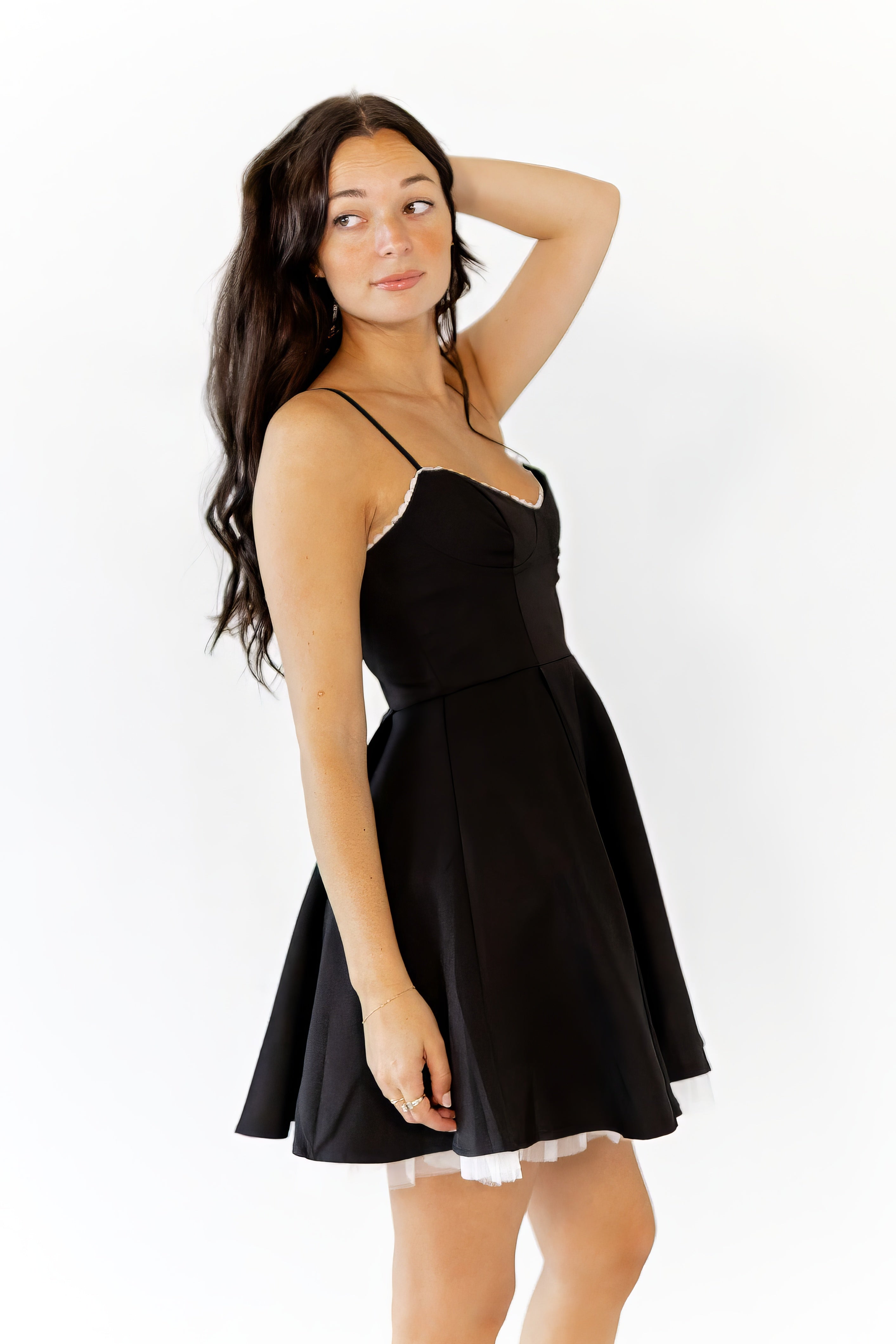 Falke Lace Trim Mini Dress