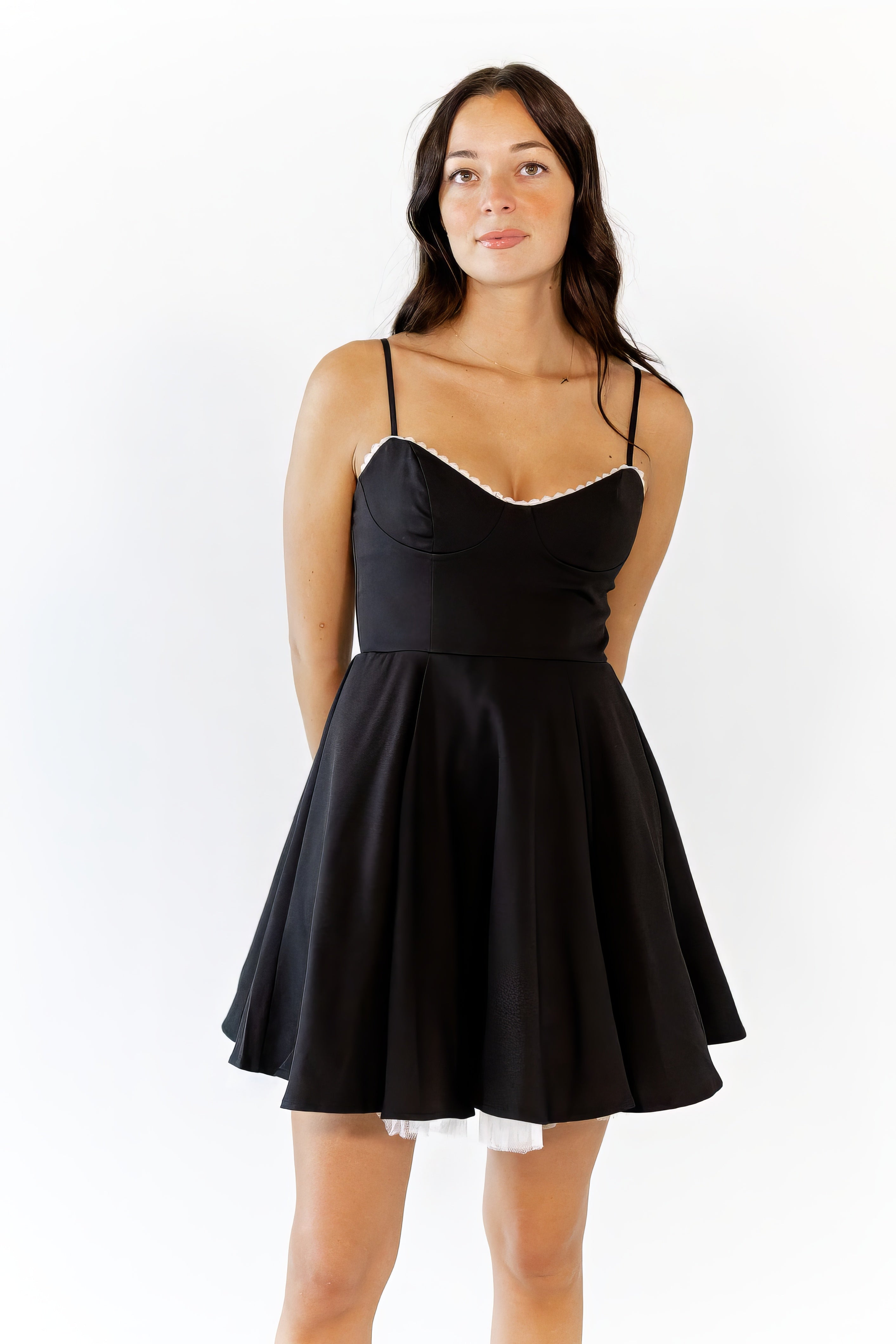 Falke Lace Trim Mini Dress