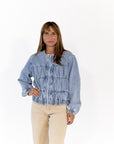Jojo Ruched Denim Jacket
