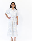 Layla Tie Waist Midi Dress · Sky