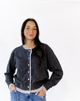 Laney Contrast Seam Cardigan