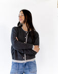 Laney Contrast Seam Cardigan